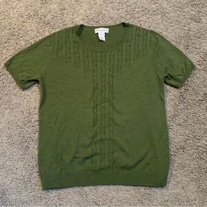 Drapers & Damon’s Short Sleeve Green Sweater Medium